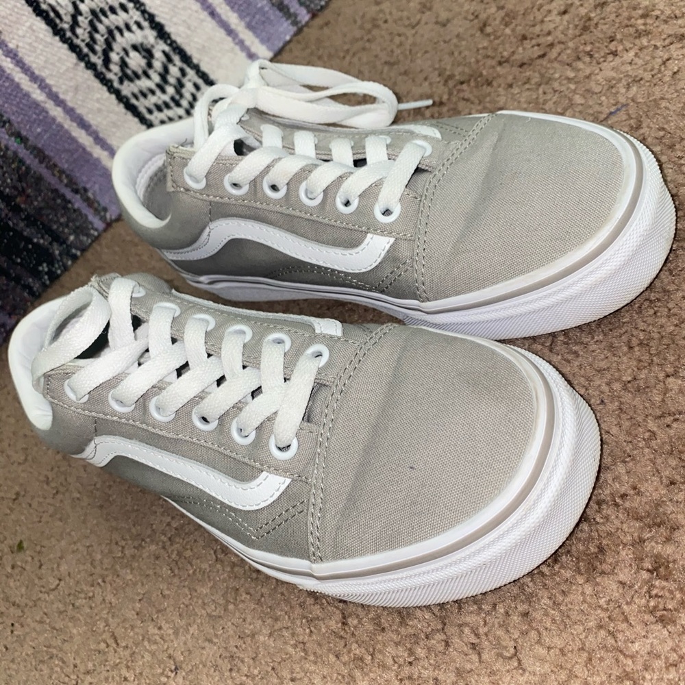 grey old skool vans